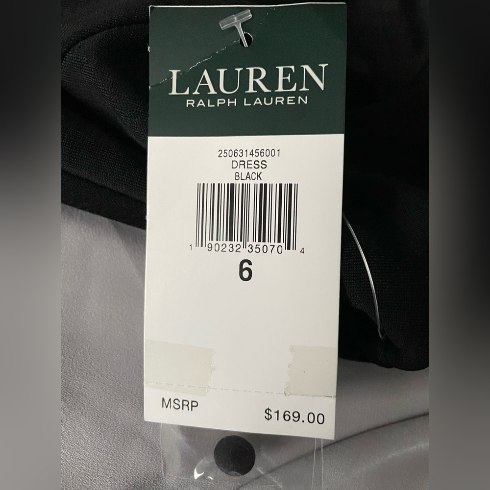 Black Cocktail Dress with leg slit - size 6 - NWT - Picture 3 of 3